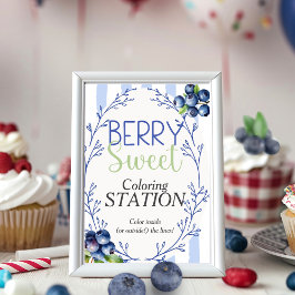 Invitación Berry Sweet Color Station Blueberry Rótulo
