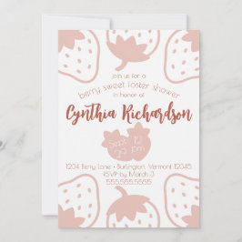 Invitación "Berry Sweet" Fresberry Foster Child Baby Shower