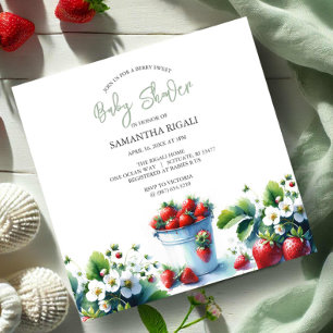 Invitación Berry Sweet Gender Neutral Summer Baby Shower