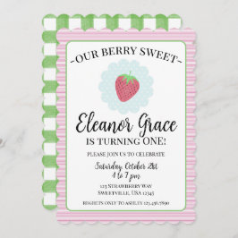 Invitación Berry Sweet One First Birday