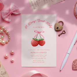 Invitación Berry Sweet Pink Coquette Baby Shower
