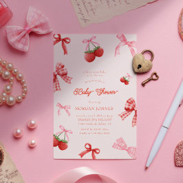Invitación Berry Sweet Pink Coquette Baby Shower