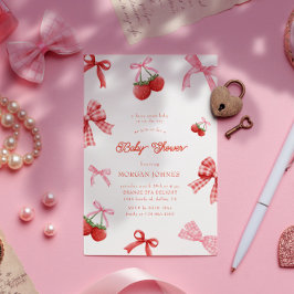 Invitación Berry Sweet Pink Coquette Baby Shower