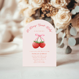 Invitación Berry Sweet Pink Coquette Baby Shower