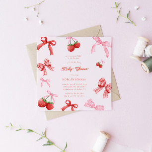 Invitación Berry Sweet Pink Coquette Baby Shower