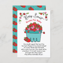 Invitación Berry Sweet Strawberry Baby Shower Books para el b