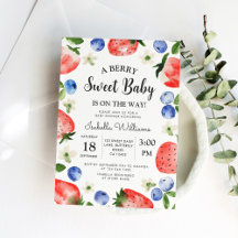 Berry Sweet Strawberry Blueberry Chica Baby Shower