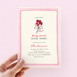 Invitación Berry Sweet Strawberry Bridal Shower
