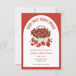 Invitación Berry Sweet Strawberry Bridal Shower