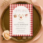 Invitación Berry Sweet Strawberry Clothesline Baby Shower<br><div class="desc">Berry sweet baby shower invitation featuring a charming strawberry clothesline design with soft,  playful details. Created to celebrate your little one with a fresh,  cheerful style that feels sweet and inviting. Perfect for baby showers,  summer themes,  and fruit inspired celebrations. Editable text for easy personalization. Clean,  print-ready layout.</div>