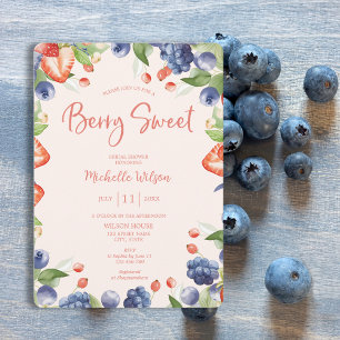 Invitación Berry Sweet Summer Wild Berries & Flowers Bridal