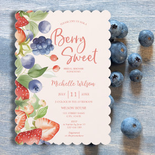 Invitación Berry Sweet Summer Wild Berries & Flowers Bridal