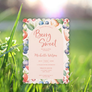 Invitación Berry Sweet Summer Wild Berries & Flowers Bridal