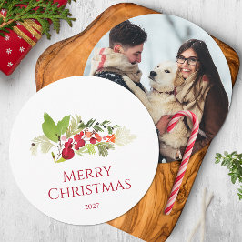 Invitación Berry y acuarela verde