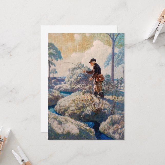 Invitación Bert McCorrison de Newell Convers Wyeth (Anverso/Reverso In Situ)