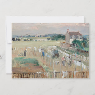 Invitación Berthe Morisot - Colgando la lavandería para secar