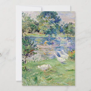 Invitación Berthe Morisot - Muchacha en un barco con gansos