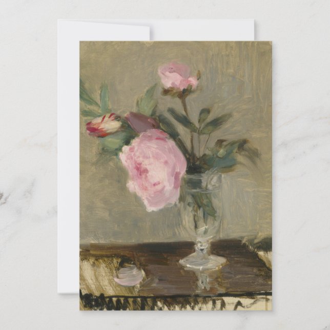 Invitación Berthe Morisot - Peonies (Anverso)