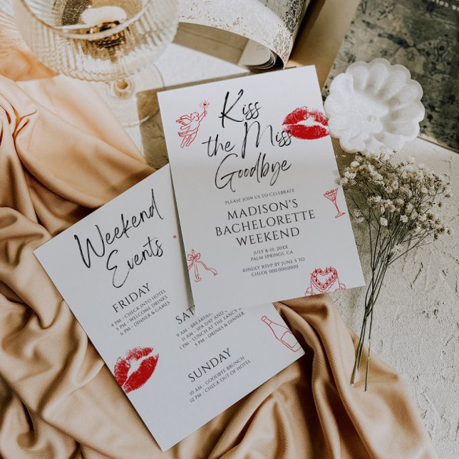 Invitación Besa A La Srta. Adiós Bachelorette (Subido por el creador)