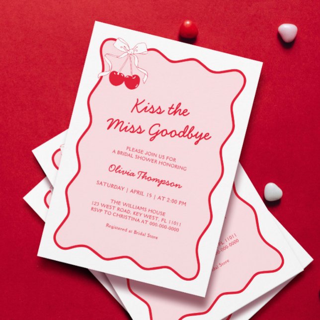 Invitación Besa la ducha de novia de Miss Adiós (Subido por el creador)