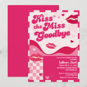 Invitación Besa la ducha de novia de Miss Goodbye