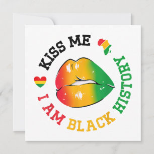 Invitación Bésame Soy Mes de la Historia Negra Afroamericano