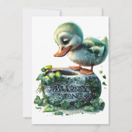 Invitación Besando de bollo realista en la piedra de Blarney