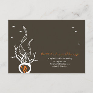 Invitación Besando peces Corals Beach Whimsical Cute Boda