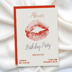 Invitación Besar labios