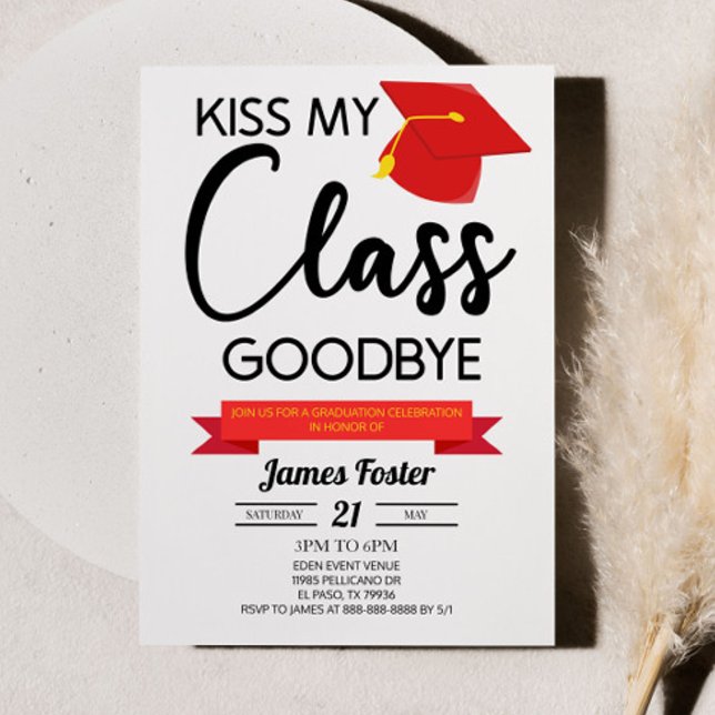 Invitación Besar mi clase hasta despedirse de la graduación n (Subido por el creador)