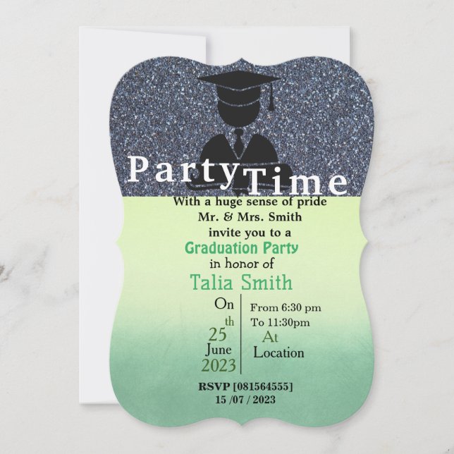 Invitación Beso de graduación (Anverso)