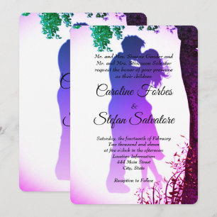 Invitación Beso de pareja enamorada Día de bodas de San Valen