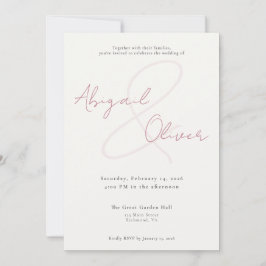 Invitación Beso Elegante y Minimalista | Boda Moderna y Simpl