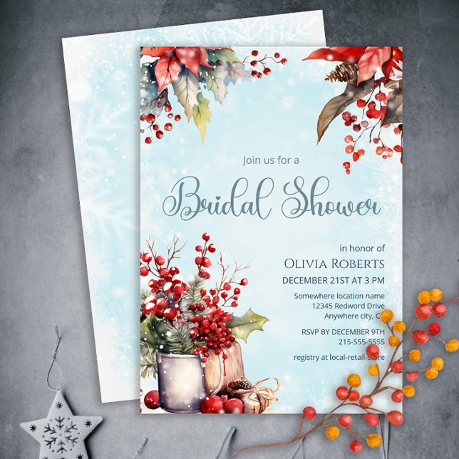Invitación Besoño ramo de bayas de serbal de invierno para De (Subido por el creador)