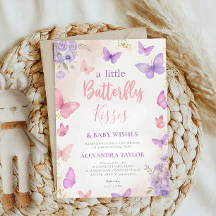 Invitación Besos de Mariposa Deseos elegantes clásicos con es