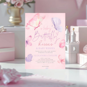 Invitación Besos de Mariposa Deseos elegantes clásicos con es