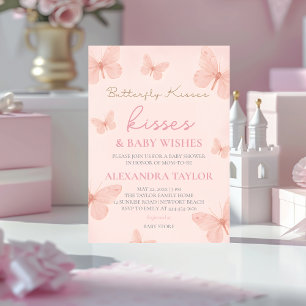 Invitación Besos de Mariposa Deseos elegantes clásicos con es