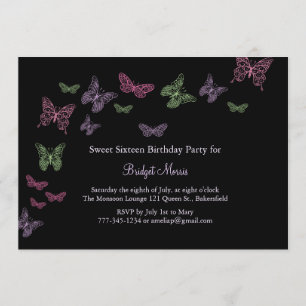 Invitación Besos de mariposa dieciséis