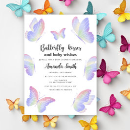Invitación Besos de mariposa en la ducha de bebé