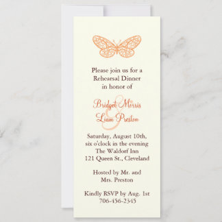 Invitación Besos de mariposa ensayo Cena marfil