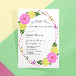 Invitación Besos De Mariposa Para El Futuro Sra. Bridal Showe