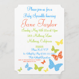 Invitación Besos de mariposa rociada por el bebé