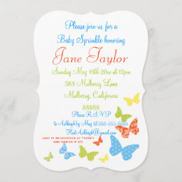 Invitación Besos de mariposa rociada por el bebé