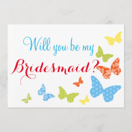 Invitación Besos de mariposa serás mi dama de honor
