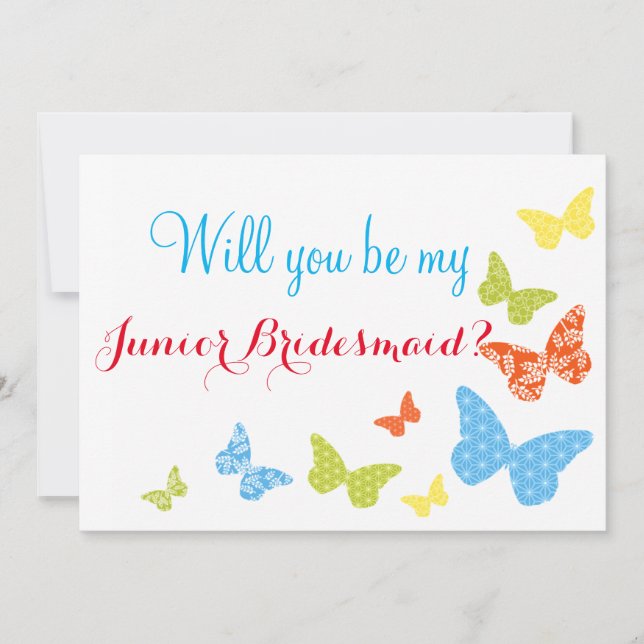 Invitación Besos De Mariposa Serás Una Novia. (Anverso)