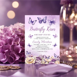 Invitación Besos de mariposa y chica de deseos de bebé Baby S