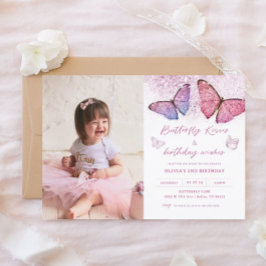 Invitación Besos De Mariposa Y Deseos De Cumpleaños Foto Fies