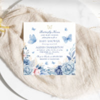 Besos de mariposa y niños desean Baby Shower