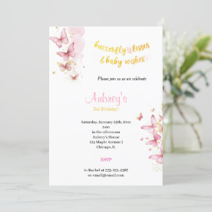 INVITACIÓN BESOS DE MARIPOSAS Y DESEOS DE BEBÉ