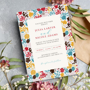 Invitación Besos Franceses Uvas Flores Bodas